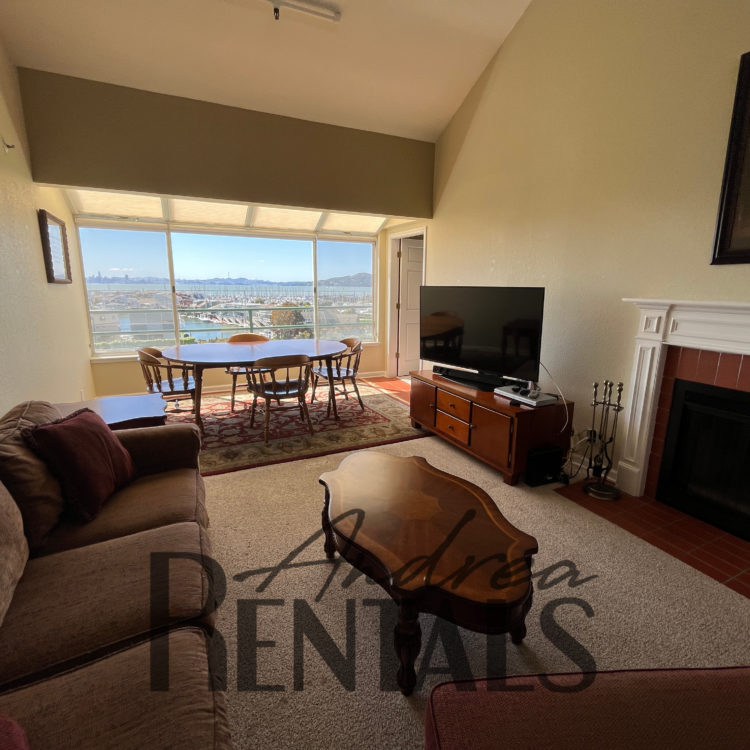 Large 2 bedroom top floor luxury apartment in Point Richmond AVAILABLE NOW!